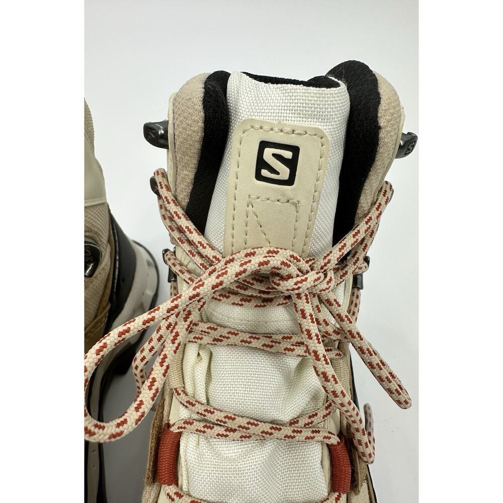 SALOMON Women Size 7.5 Khaki Suede Contagrip Gore-Tex Ortholite Hiking Boots - Picture 3 of 10
